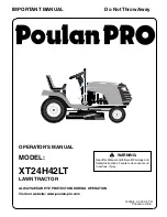 Preview for 1 page of Poulan Pro 197498 Operator'S Manual