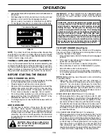 Preview for 13 page of Poulan Pro 197498 Operator'S Manual