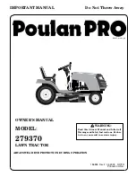 Poulan Pro 279370 Owner'S Manual preview