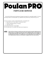 Preview for 30 page of Poulan Pro 404378 Operator'S Manual