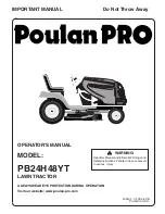 Preview for 1 page of Poulan Pro 404402 Operator'S Manual