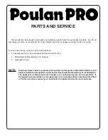 Preview for 48 page of Poulan Pro 407139 Owner'S Manual