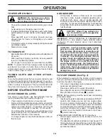 Preview for 13 page of Poulan Pro 411188 Operator'S Manual