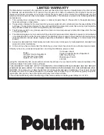 Preview for 36 page of Poulan Pro 415332 Owner'S Manual