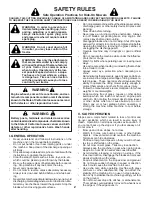 Preview for 2 page of Poulan Pro 425001 Operator'S Manual