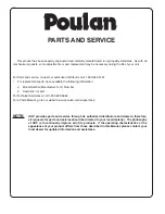 Preview for 30 page of Poulan Pro 438495 Operator'S Manual