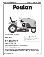 Preview for 1 page of Poulan Pro 532438867R1 User Manual