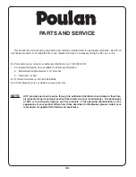 Preview for 30 page of Poulan Pro 532438867R1 User Manual