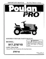 Poulan Pro 917.279710 Important Manual preview