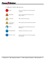 Preview for 4 page of Power Climber ASTRO E1500 Operating Instructions Manual