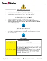 Preview for 12 page of Power Climber ASTRO E1500 Operating Instructions Manual