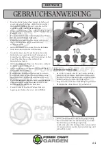 Preview for 24 page of Power Craft Garden 65085 Instruction Manual