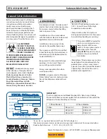 Preview for 2 page of Power-flo PFG2002HH Installation, Service Manual & Parts