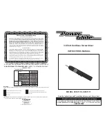 Power Glide 60101110 Instruction Manual preview