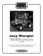 Power Wheels JEEP WRANGLER 78490 Owner'S Manual preview