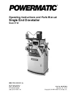 Powermatic Single End Dovetailer DT45 Operating Instructions Manual preview