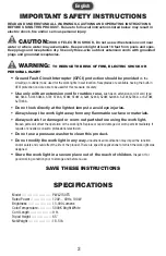 Preview for 2 page of PowerSmith PWL2150TS Operator'S Manual