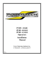 PowerTech PTRV- 8 KSI Operator And Installation Manual preview