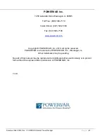 Preview for 40 page of Powervar MPM Oem Documentation Set