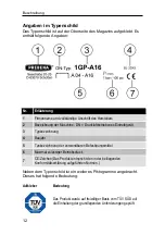 Preview for 12 page of Prebena 1GP-A16 Operating Instructions Manual