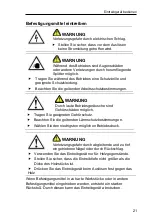 Preview for 21 page of Prebena 1GP-A16 Operating Instructions Manual