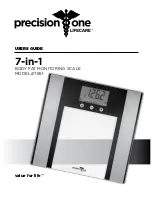 Preview for 1 page of Precision One Lifecare 7851 User Manual