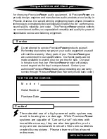 Preview for 2 page of Precision Power PC PRO10 Owner'S Manual