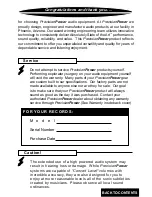 Preview for 2 page of Precision Power PMQ-210 Owner'S Manual