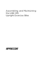 Preview for 3 page of Precor UBK 815 Assembling And Maintaining Manual