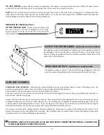 Preview for 10 page of Premier Range ECS2X0BP Use And Care Manual And Installation Instructions