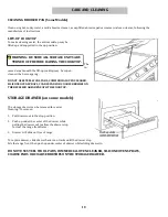 Preview for 13 page of Premier Range ECS2X0BP Use And Care Manual And Installation Instructions