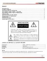 Preview for 2 page of Premier BB-5123USBTB Instruction Manual