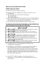 Preview for 3 page of Premium levella PFR10700W User Manual