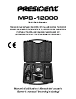 Preview for 1 page of PRESIDENT MPB -12000 Owner'S Manual