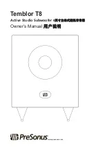 PRESONUS Temblor T8 Owner'S Manual preview