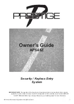 Prestige APS48Z Owner'S Manual preview