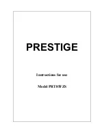 Preview for 1 page of Prestige PRT 85 FZS Instructions For Use Manual