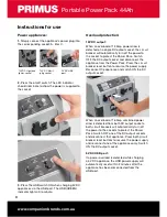 Preview for 4 page of Primus 522390 User Manual And Product Specifications