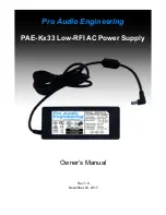 Preview for 1 page of Pro Audio Eng PAE-Kx33 Owner'S Manual