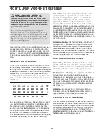 Preview for 21 page of Pro-Form 280 Razor Elliptical (Dutch) Gebruiksaanwijzing