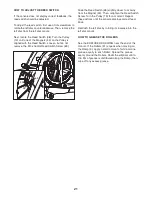 Preview for 21 page of Pro-Form 505 Zle Elliptical Manual