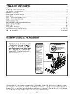 Preview for 2 page of Pro-Form LE TOUR DE FRANCE CLC User Manual