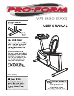 Pro-Form PFEX34310 User Manual preview