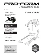 Pro-Form TRAINER 9.0 PFTL69921.0 User Manual preview