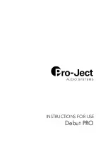 Preview for 2 page of Pro-Ject Audio Systems Debut PRO Instructions For Use Manual