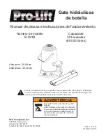 Preview for 13 page of Pro-Lift B-033D Operating Instructions & Parts Manual