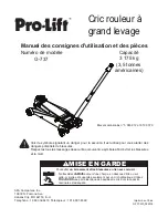 Preview for 8 page of Pro-Lift G-737 Operating Instructions & Parts Manual