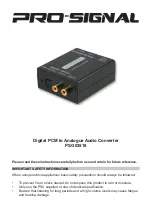 Preview for 1 page of PRO SIGNAL PSG03518 Instructions