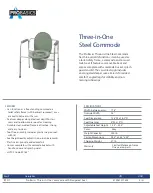 Preview for 2 page of Probasics Three-in-One Commode Quick Start Manual