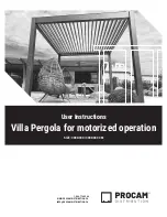 PROCAM DISTRIBUTION Villa Pergola User Instructions preview